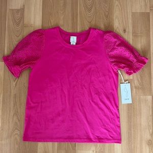 Joie Women’s Pink Puff Sleeve Blouse